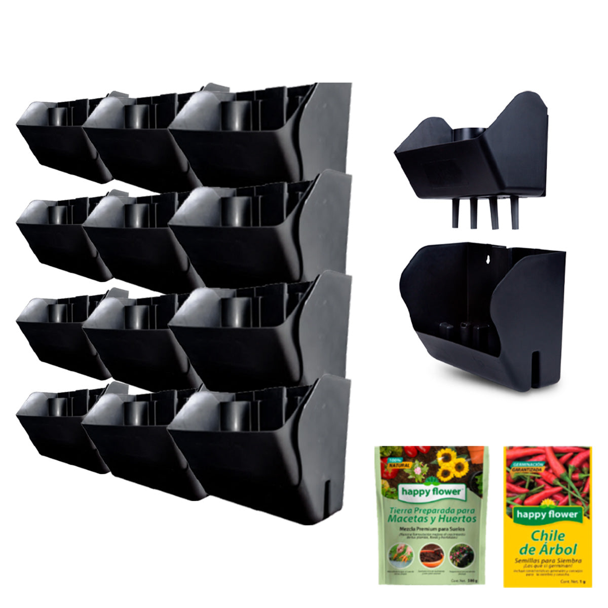 Eco Maceta Muro Kit de 12