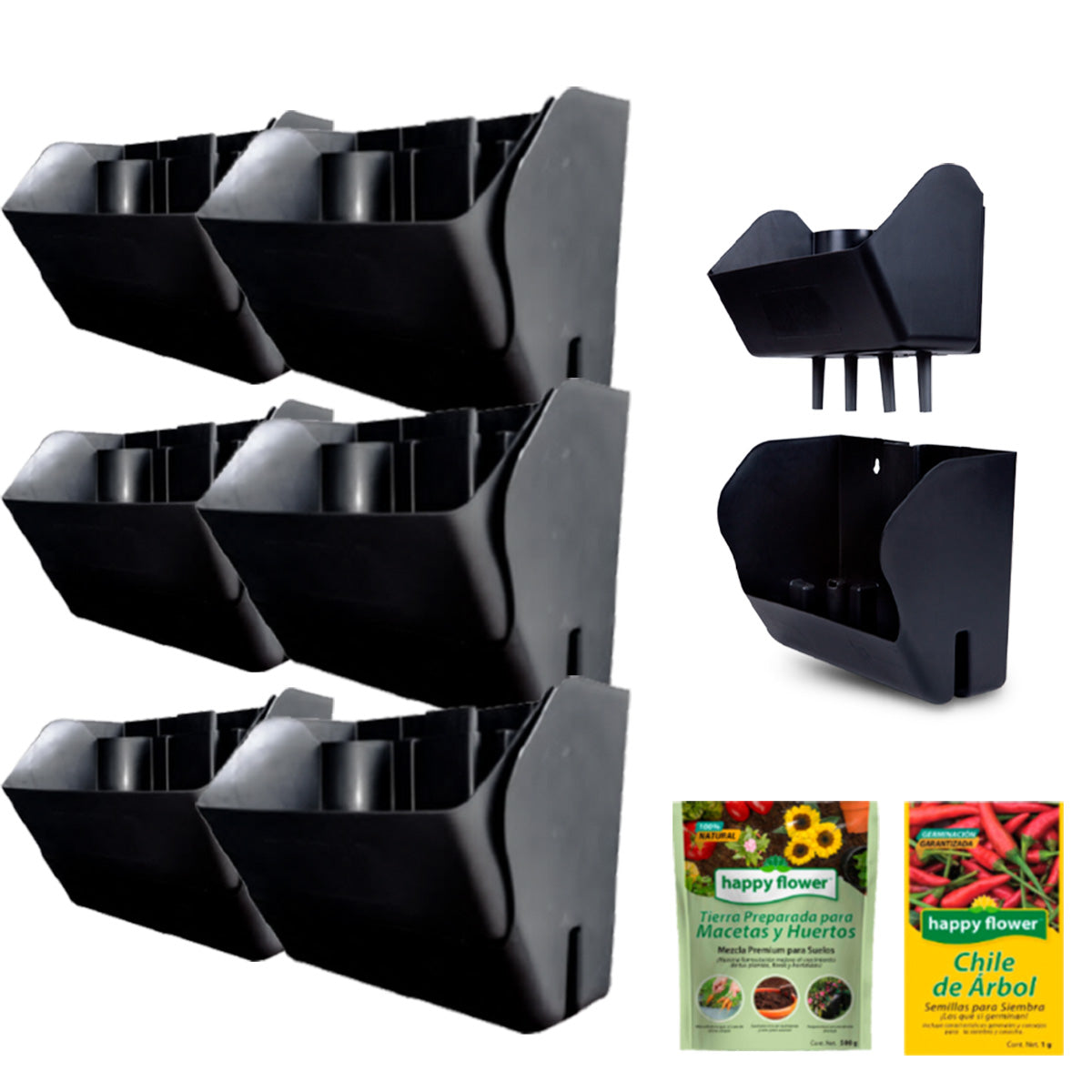 Eco Maceta Muro Kit de 6