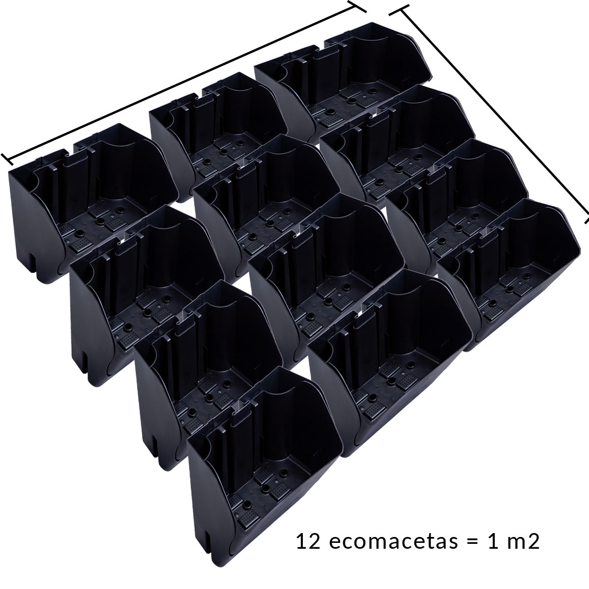 Kit de 12 Ecomacetas de Muro (1m2) – verdemodular